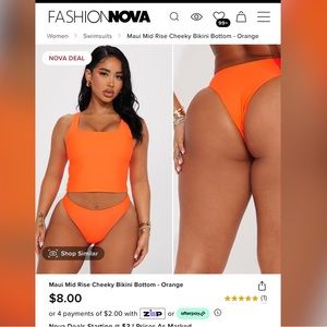 FashionNova Midrise CHEEKY Bikini Bottoms